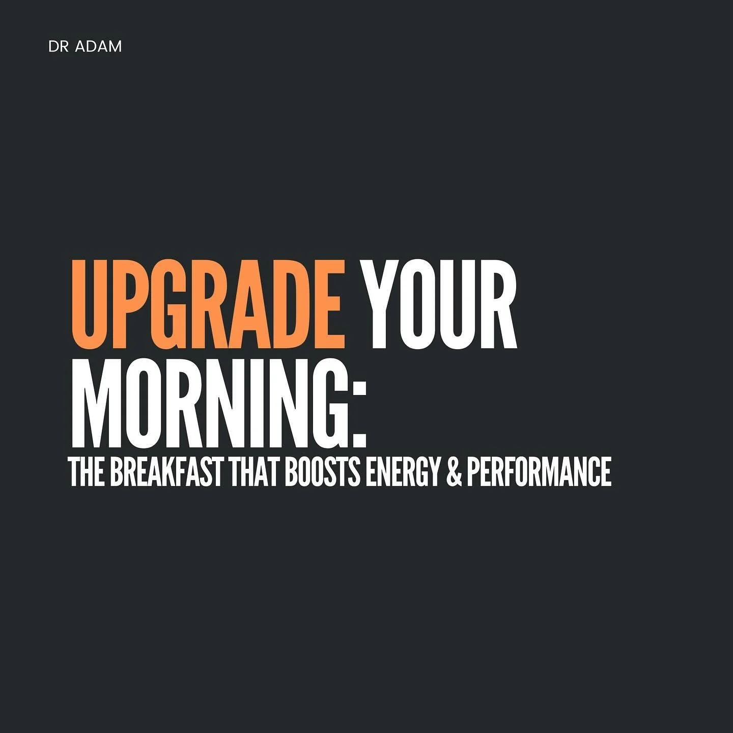 BREAKFAST SHOULD BE SIMPLE
When questioning if a food is healthy, consider how far away it is from its natural state. Aim to eat more eggs, and less pancakes that have eggs in the batter. 
BREAKFAST STARTS OR STOPS THE ENERGY CRASH
What you choose f