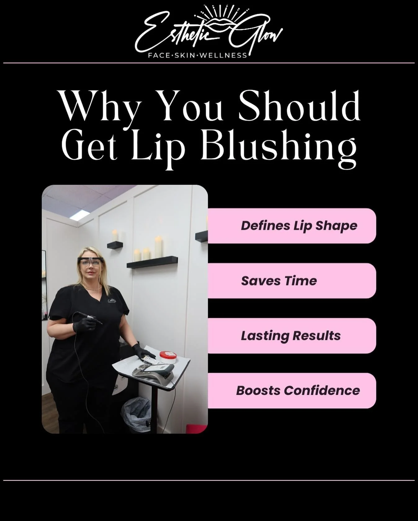 Ready to wake up with naturally defined, tinted lips every day? 💋

Book your lip blushing appointment today and give your pout the long-lasting boost it deserves...no lipstick required. #EstheticGlow #LipBlushing