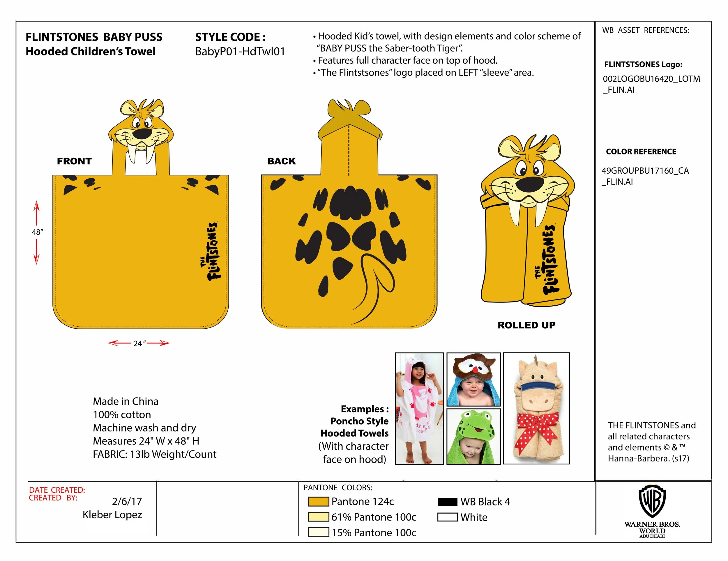FLINTSTONES BABY PUSS HOOD TOWEL_Product Submission_7-5.jpg