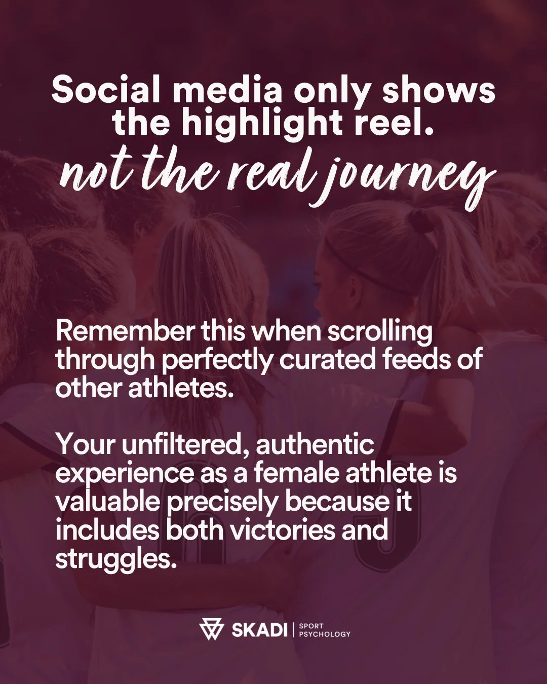 Remember this when scrolling through those perfectly curated feeds: what you're seeing is the highlight reel, not the full story.⁠
⁠
That cool race photo? It doesn't show the months of inconsistent training, the missed workouts, or the days when moti