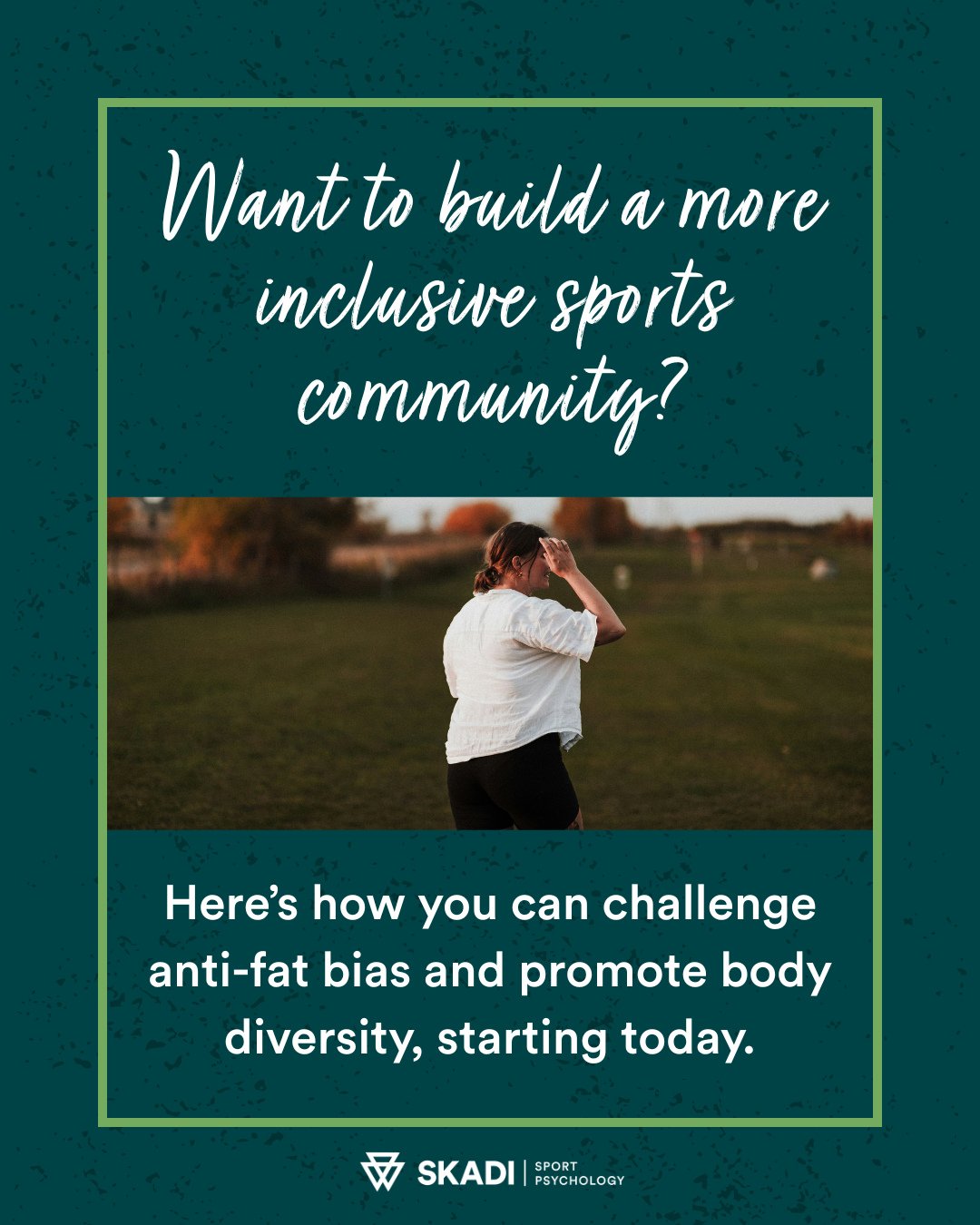 If you want to build a more inclusive and stronger athletic community, these are my suggested steps.⁠
⁠
Recognizing and challenging our own biases is the first step toward creating a more supportive environment for every athlete. Staying silent when 
