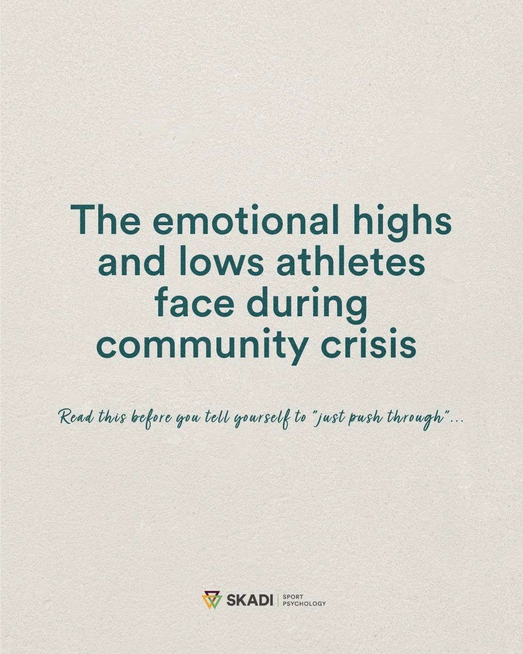 The performance journey is never linear&mdash;and right now, that's especially true.⁠
⁠
With everything happening in our communities, you might be experiencing what feels like emotional whiplash. One moment you feel grounded, the next you're overwhel