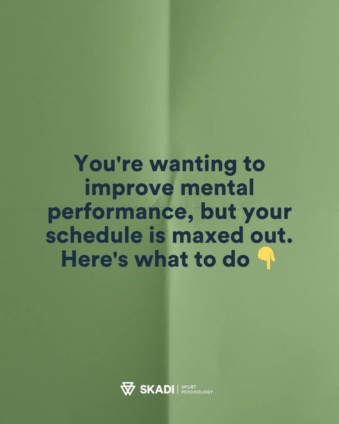 Ever had that itch to improve your performance, but your schedule's already maxed out? No worries - we know how tough it is to fit mental training into your demanding athletic life.⁠
⁠
Step 1: Reality Check 📅⁠
First, look at your calendar. What's ta