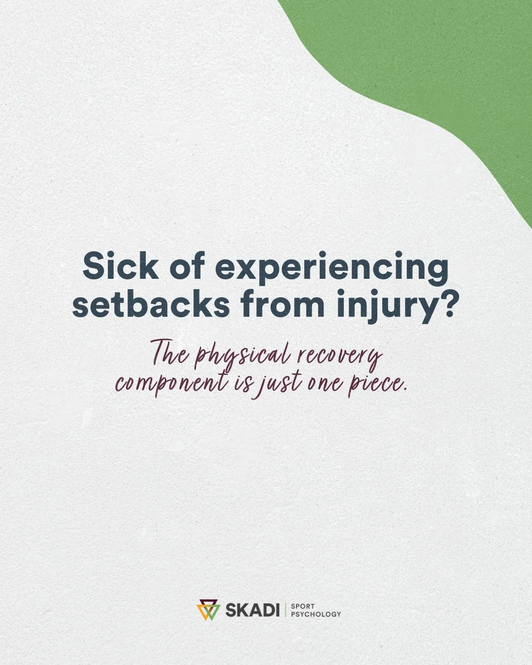 The physical recovery timeline is just one part of coming back from injury.

Research consistently shows that psychological readiness is equally important for successful return to sport&mdash;and it significantly reduces re-injury risk.

Yet most reh
