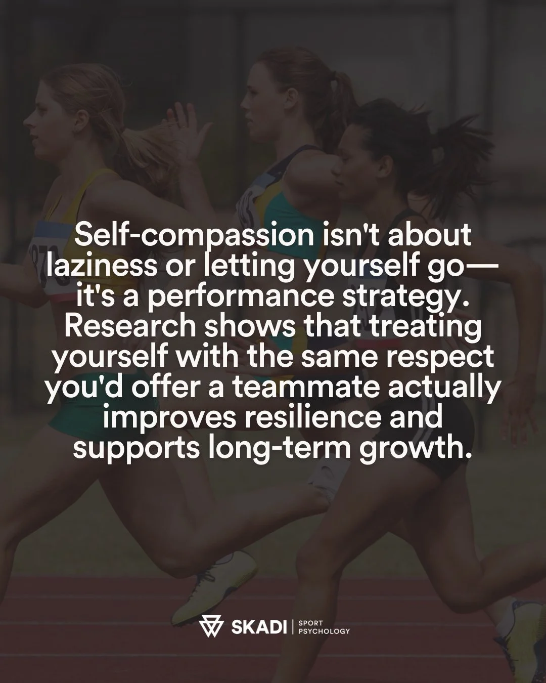 Athletes who practice self-compassion recover faster from setbacks and perform better under pressure. It's not "going soft."⁠
⁠
Self-compassion is a legitimate performance strategy. Research shows that treating yourself with the same respec