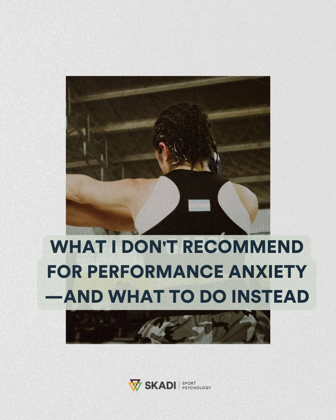I see so many common assumptions about managing performance anxiety. It's important to cut through the noise with some legit strategies. Here they are:⁠
⁠
❌ Do not try to eliminate all anxiety before competing⁠
✅ Do learn to channel anxiety productiv