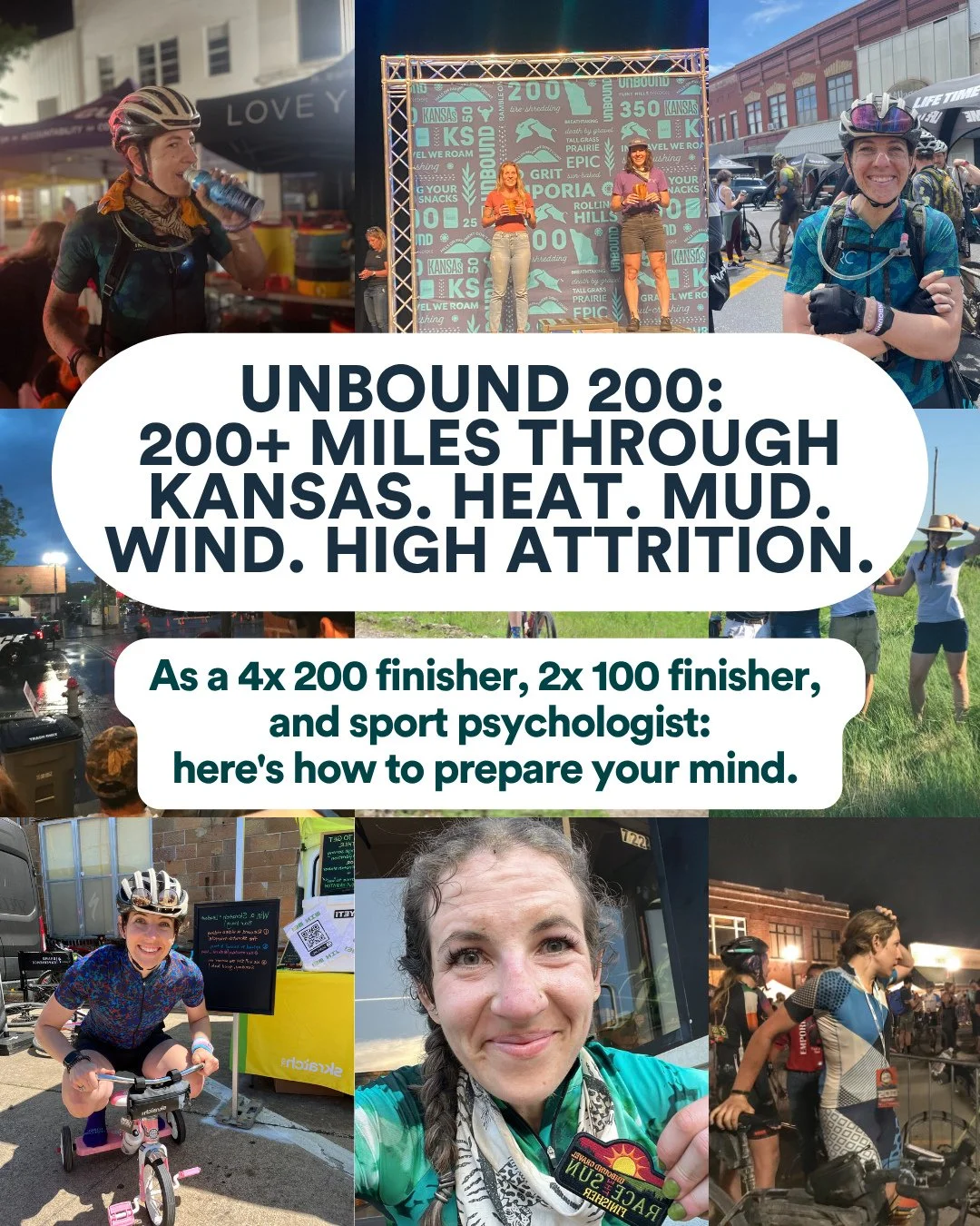 Unbound 200 is as much a mental challenge as a physical one. 200+ miles through the rugged Flint Hills of Kansas, high heat and wind, unpredictable weather, and attrition rates floating around 40%&mdash;this race will test everything you've got.

As 