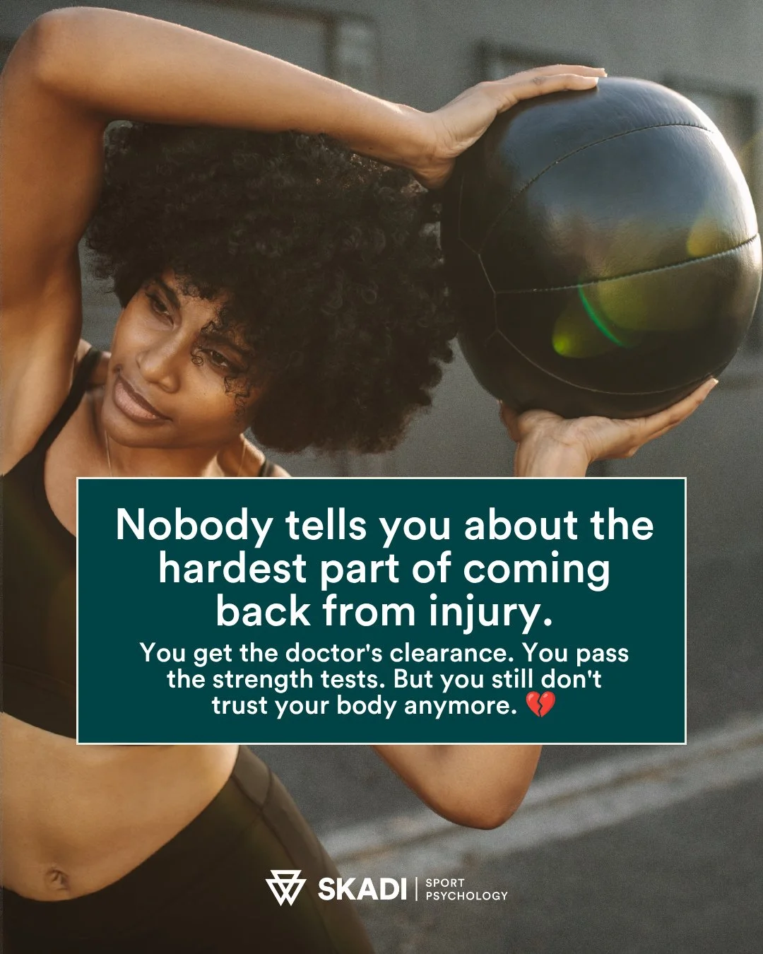 Nobody tells you about the hardest part of coming back from injury. 💔⁠
⁠
You get the doctor's clearance. You pass all the physical tests. Your strength numbers look good.⁠
⁠
But you still don't trust your body anymore.⁠
⁠
You're afraid. Every time y