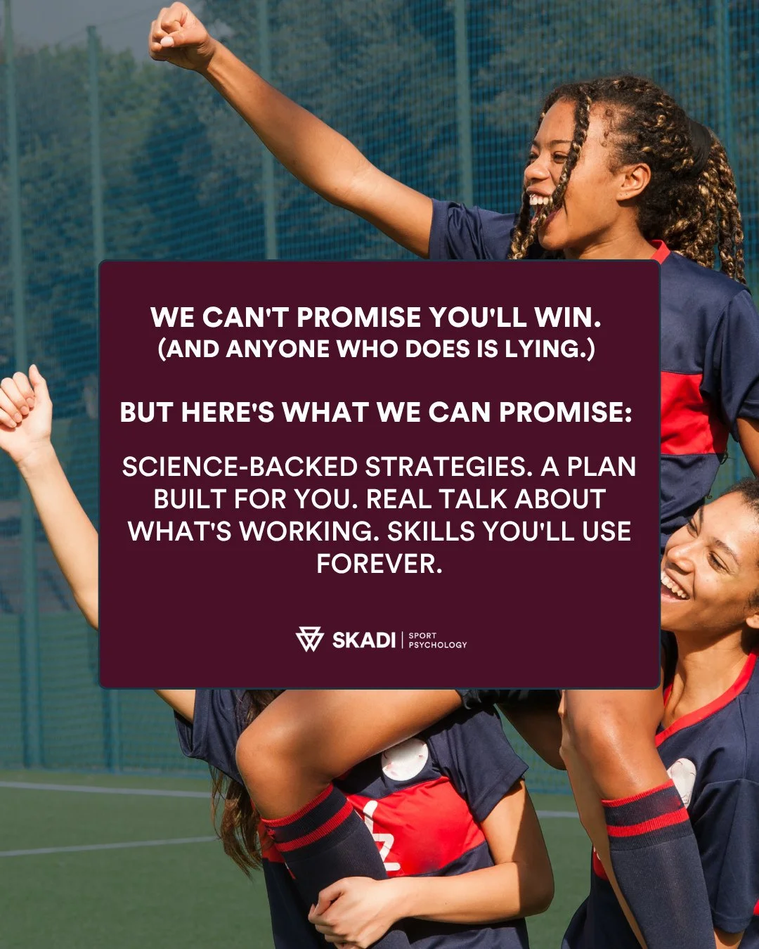 Why we don't promise performance outcomes to athletes (and what we promise instead). 🎯⁠
⁠
Early in my practice, I felt pressure to market results: "Reduce anxiety by 50%" or "Guaranteed podium performance in 8 weeks."⁠
⁠
But we c