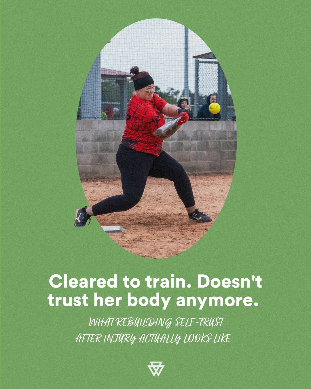 Cleared to train. Doesn't trust her body anymore.⁠
⁠
We see this constantly: an athlete months past medical clearance, still holding back. Every twinge feels like re-injury. Fear becomes the loudest voice in the room.⁠
⁠
Heres what the work looks lik
