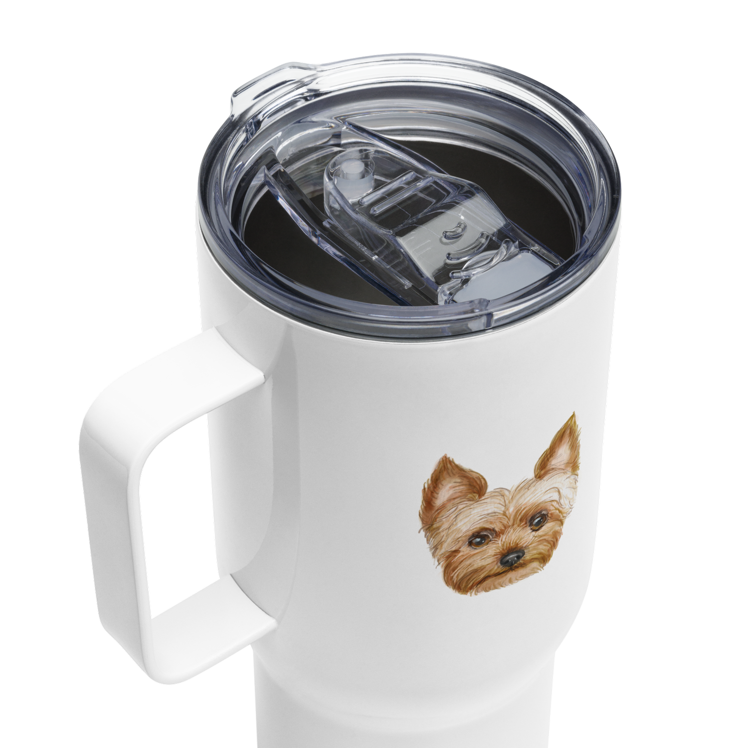 Yorkie Travel Mug  On Three Designs