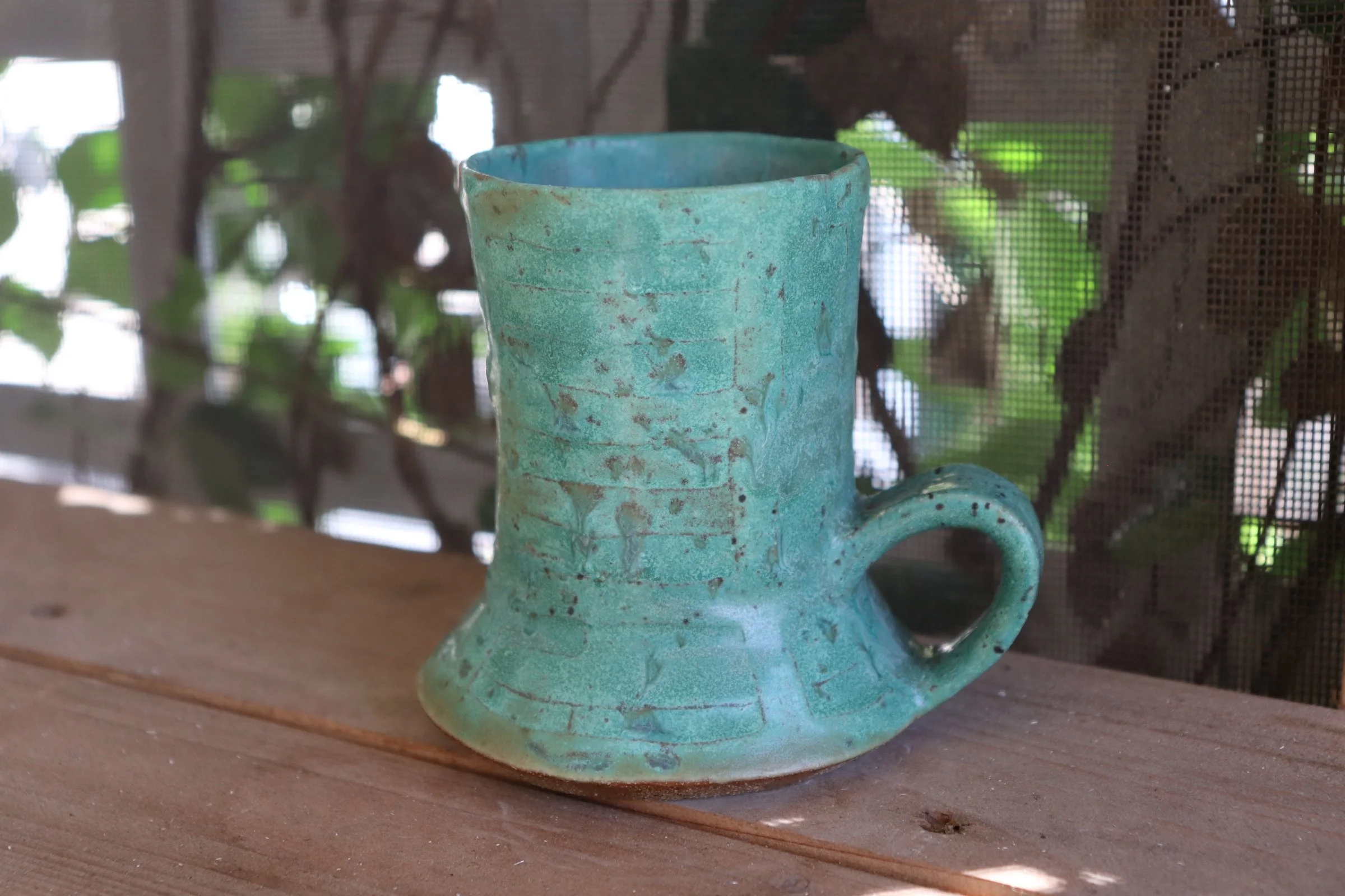 patina pattern mug