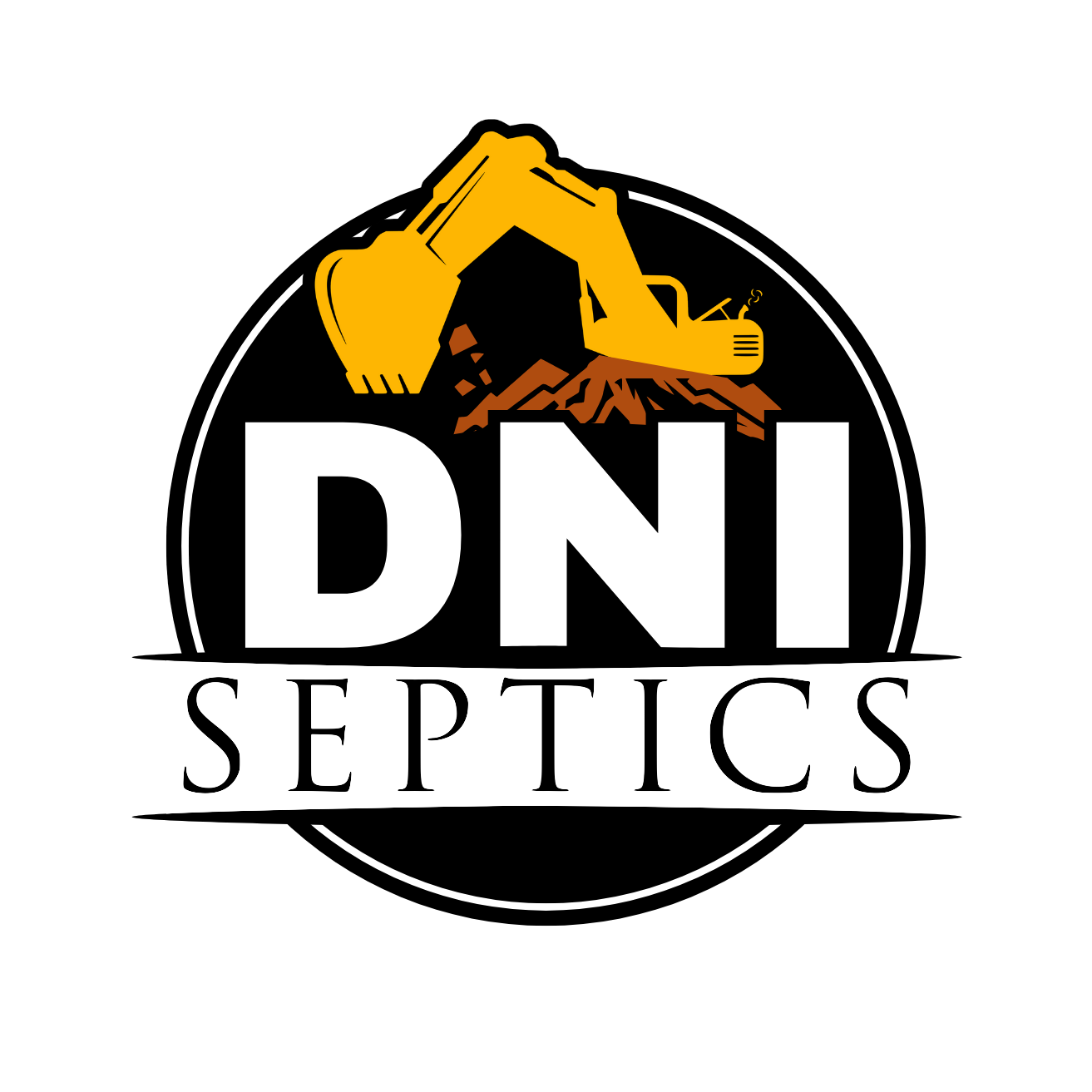 D.N.I Septics logo, designed by Wise Marketing in Decatur, Tx.