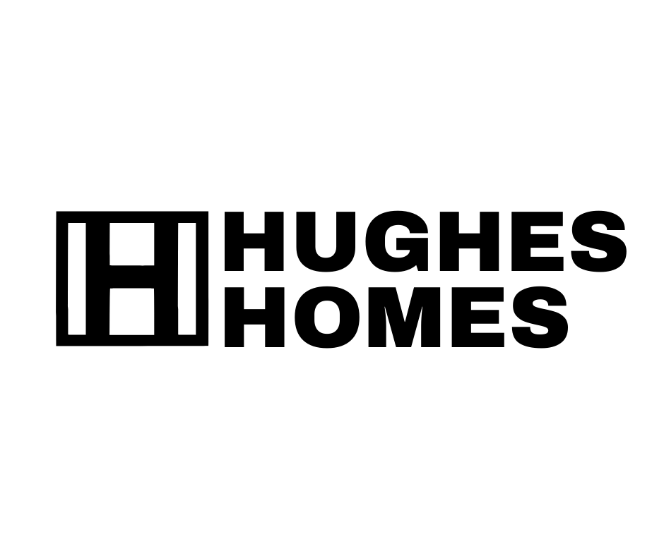 Hughes Homes logo, designed by Wise Marketing in Decatur, Tx.