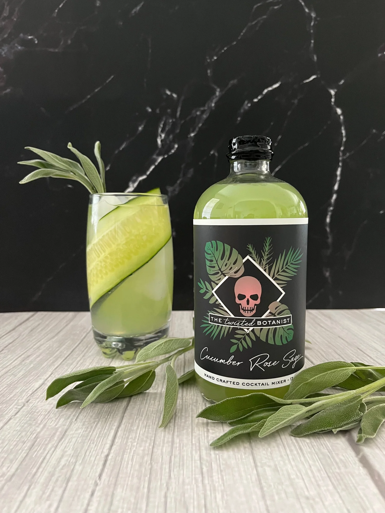 Cucumber Rose Sage Cocktail Mixer — Twisted Botanist