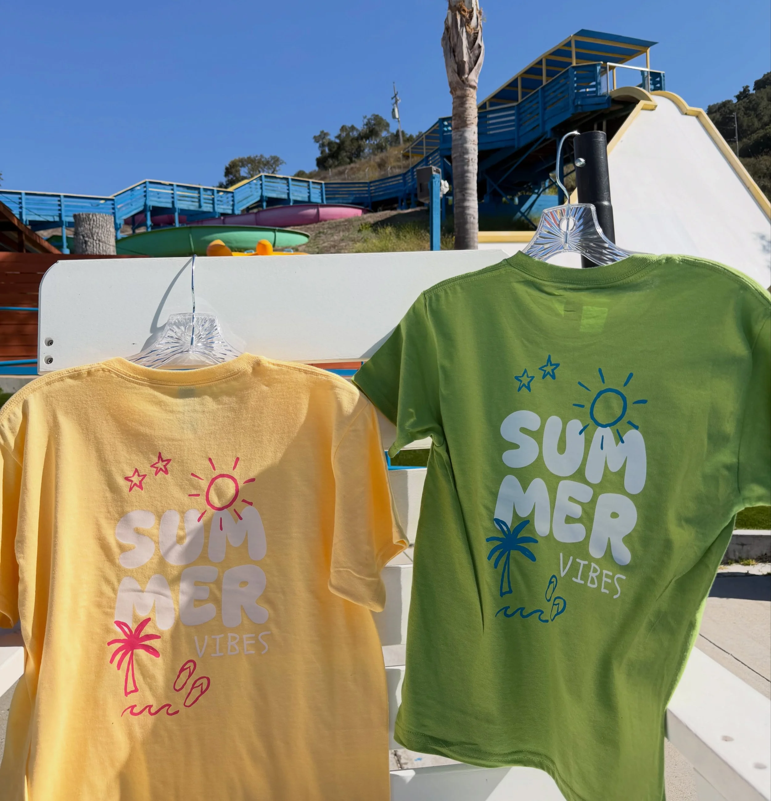 Summer vibes long after the waterpark🌴 Grab your merch in the ticket booth!

#merch #summervibes #waterpark #familyfun #centralcoast