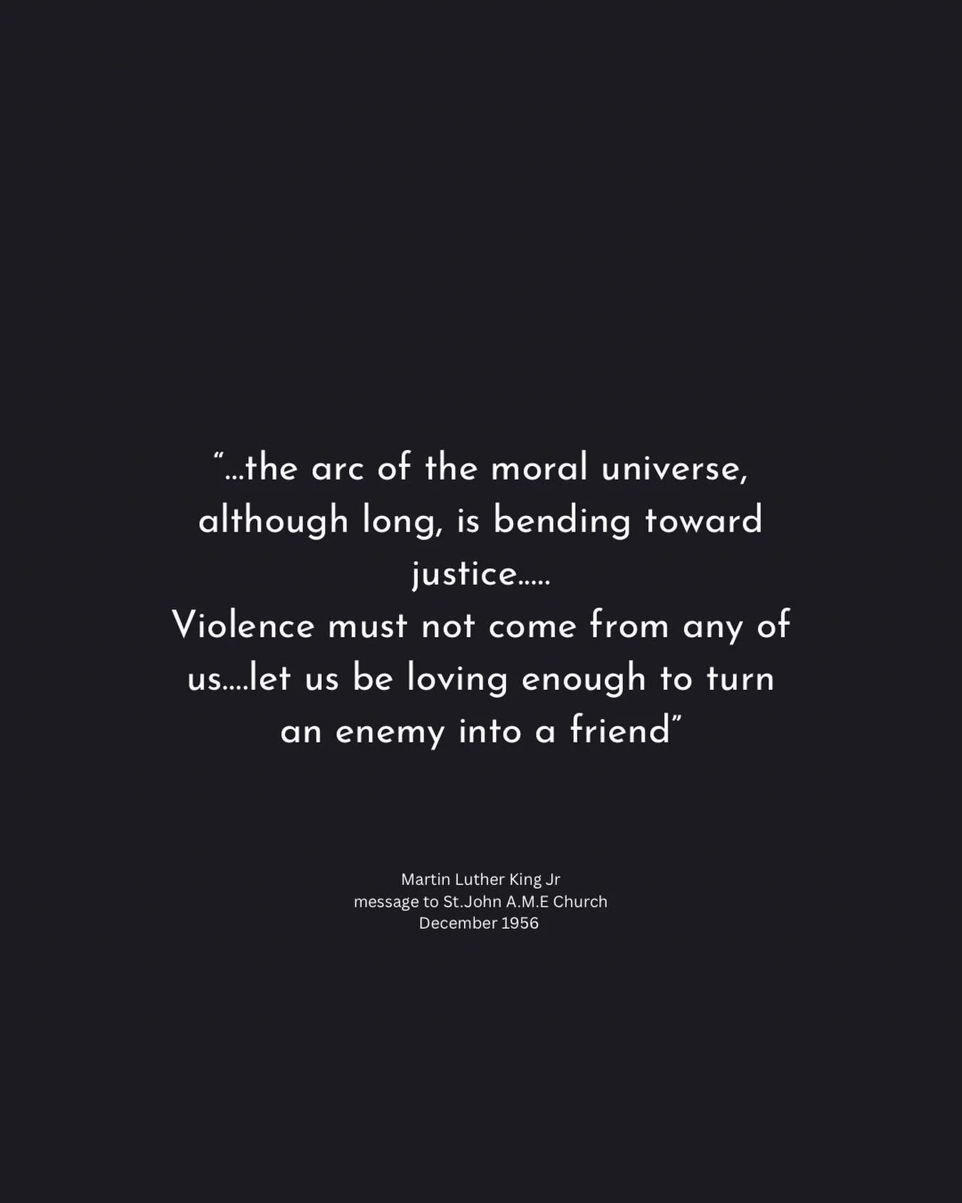 I return to Dr. King&rsquo;s story every year, and every year I&rsquo;m reminded how radical love really is.

These words were spoken after bus integration was finally ratified &mdash; not as a victory cry, but as a call to peace. A reminder that the