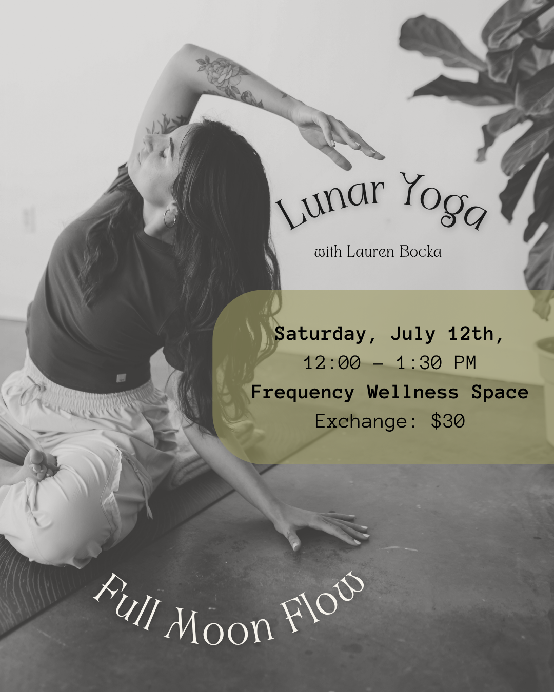Lunar Yoga: Full Moon Flow w/Lauren Bocka — Frequency Wellness Space