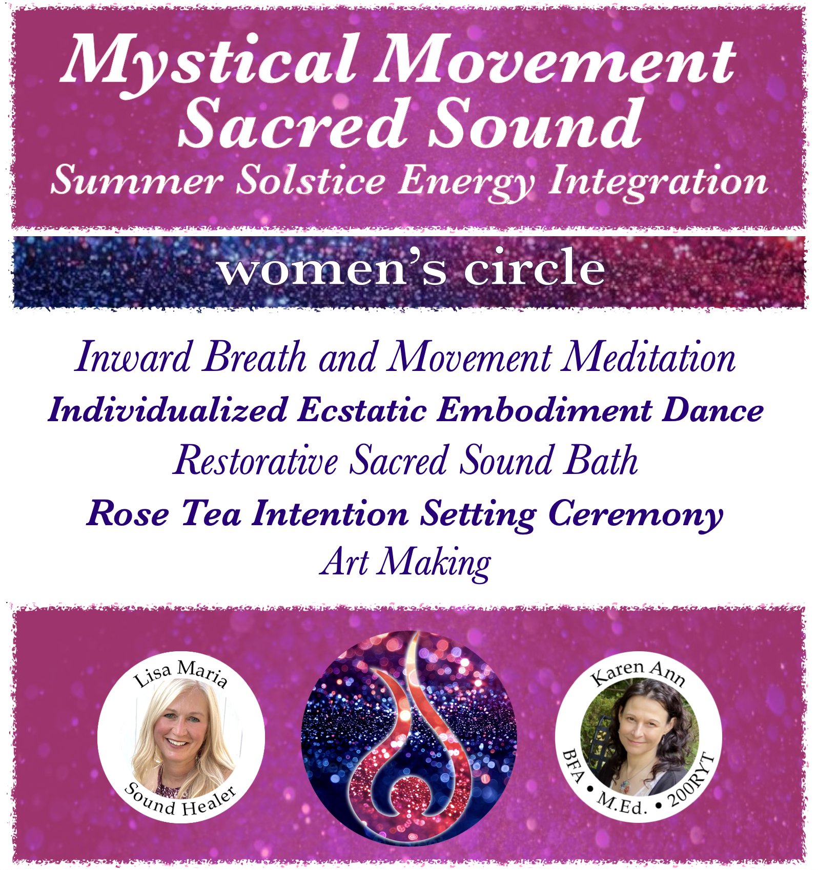 Summer Solstice Energy Integration Event w/Karen Ann and Lisa Maria