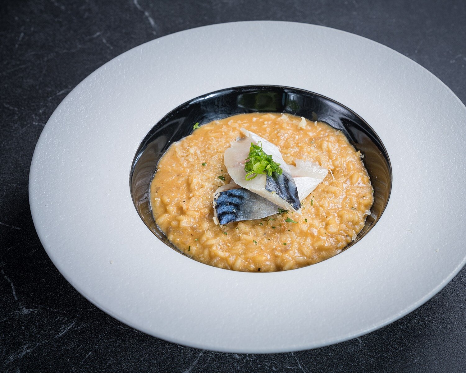 Miso Risotto with Mackerel. 

Combination of a creamy risotto, and rich and flavorful taste of mackerel fish infused with the umami goodness of miso is a comfort food for any night of the week.