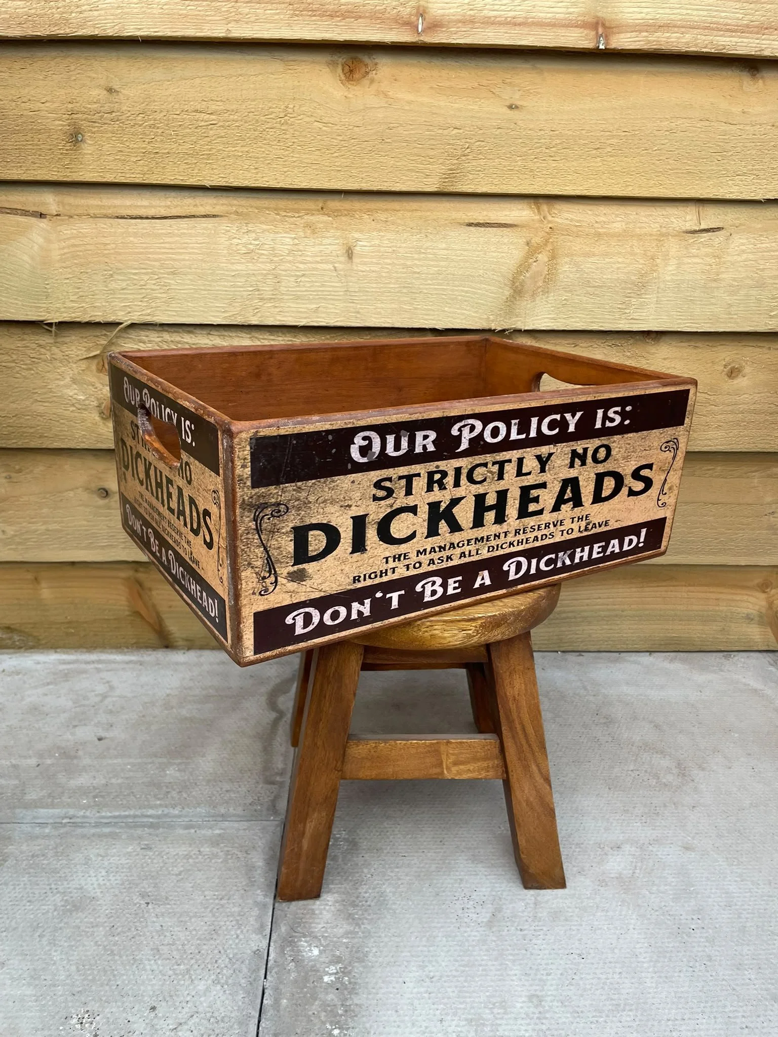 Strictly No Dickheads Storage Box