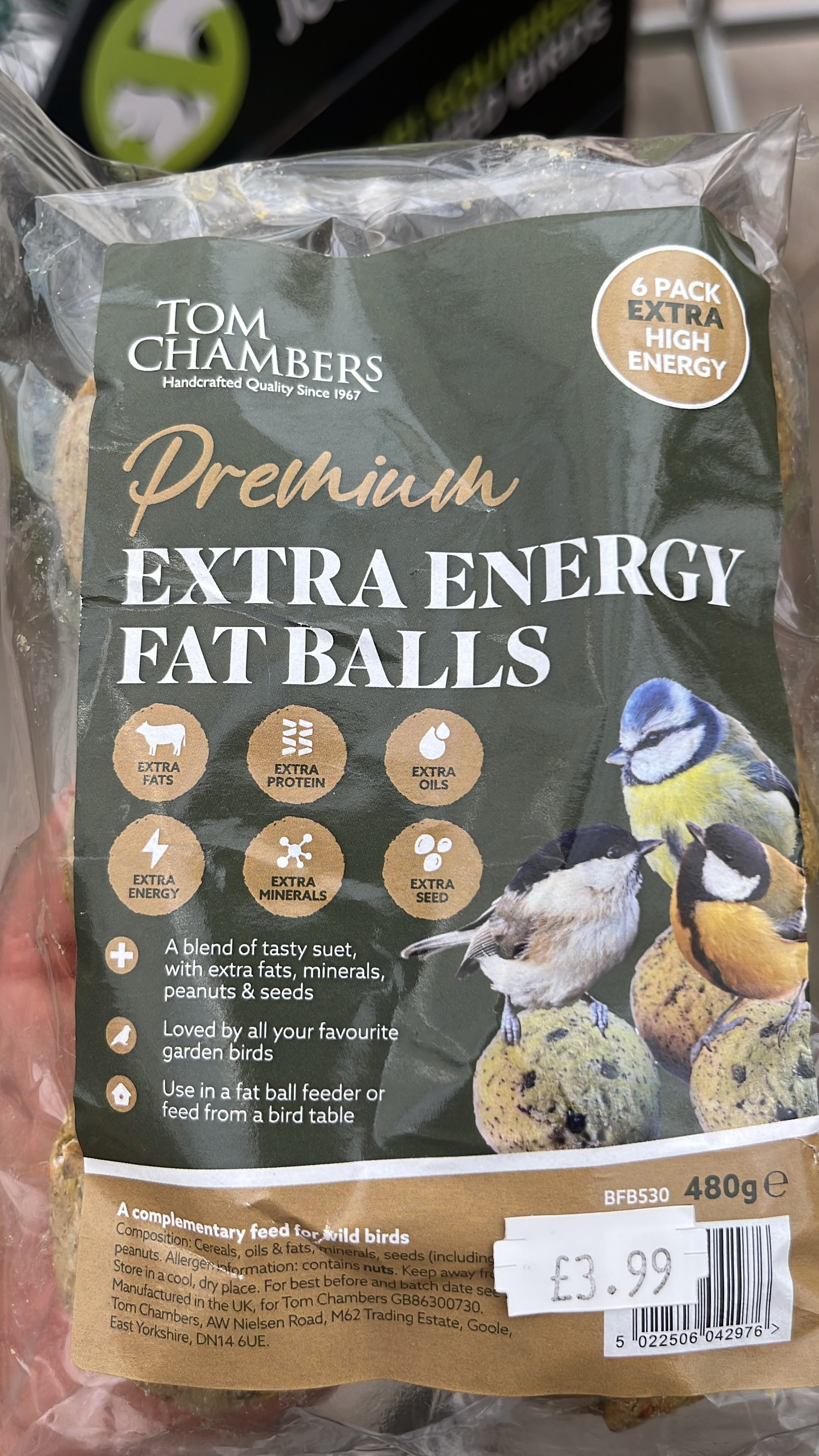 Tom Chambers Premium Extra Energy Fat Balls