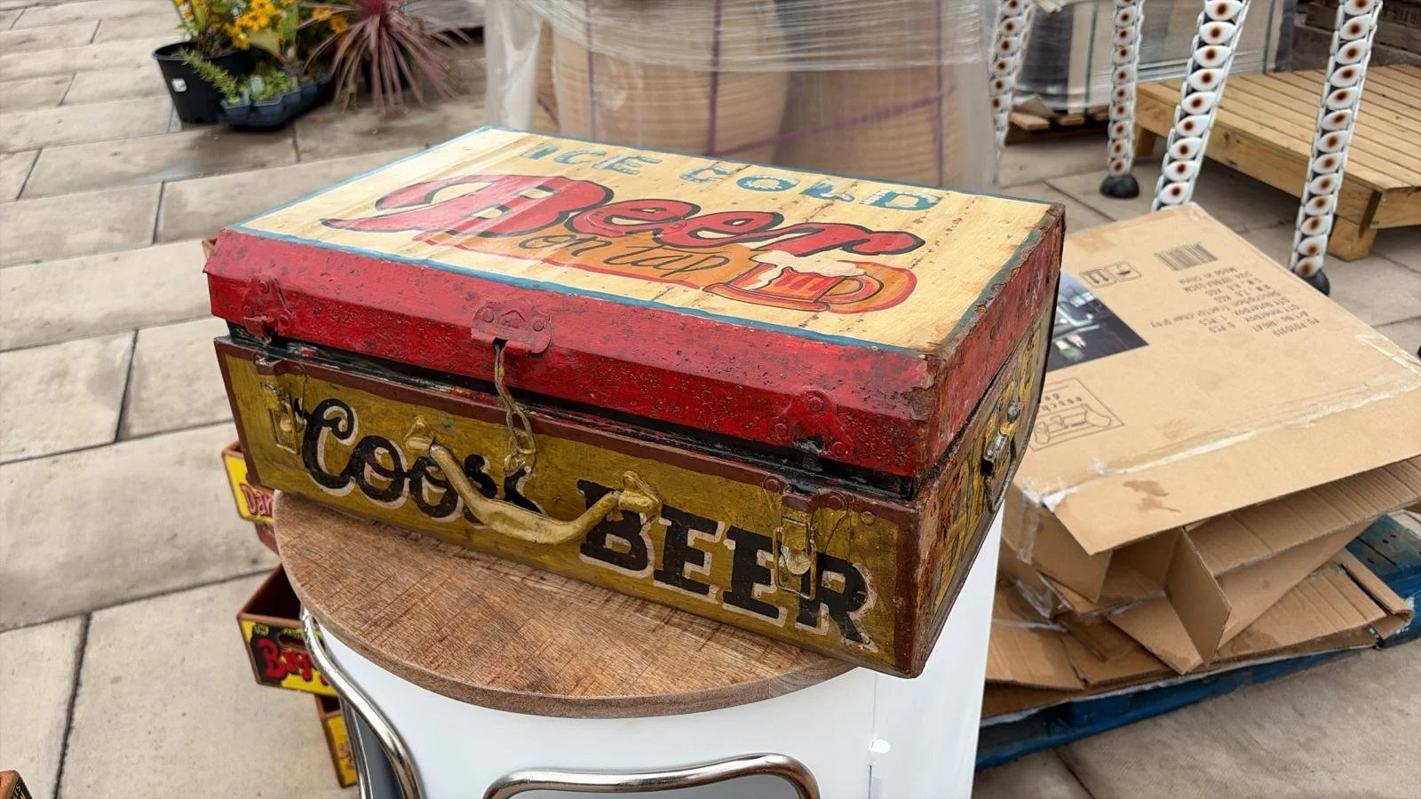 Quirky Barn Hand Painted Iron Trunk Beer 1.jpeg