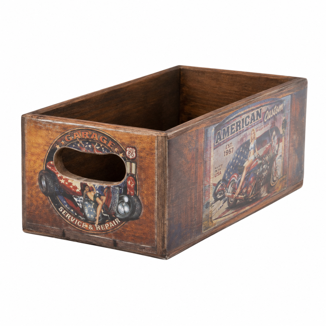 Vintage Motorcycle Garage Shellfish Nesting Box