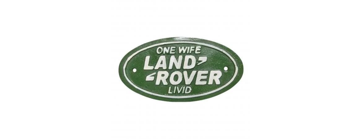 Land R One Wife Wall Plaque - Cast Iron