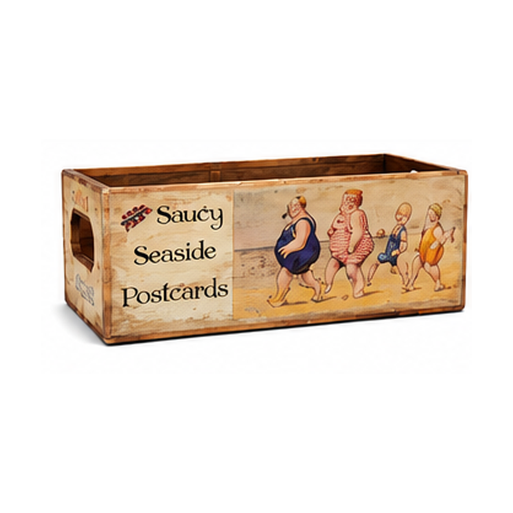 Vintage Saucy Seaside Postcards Shellfish Nesting Box