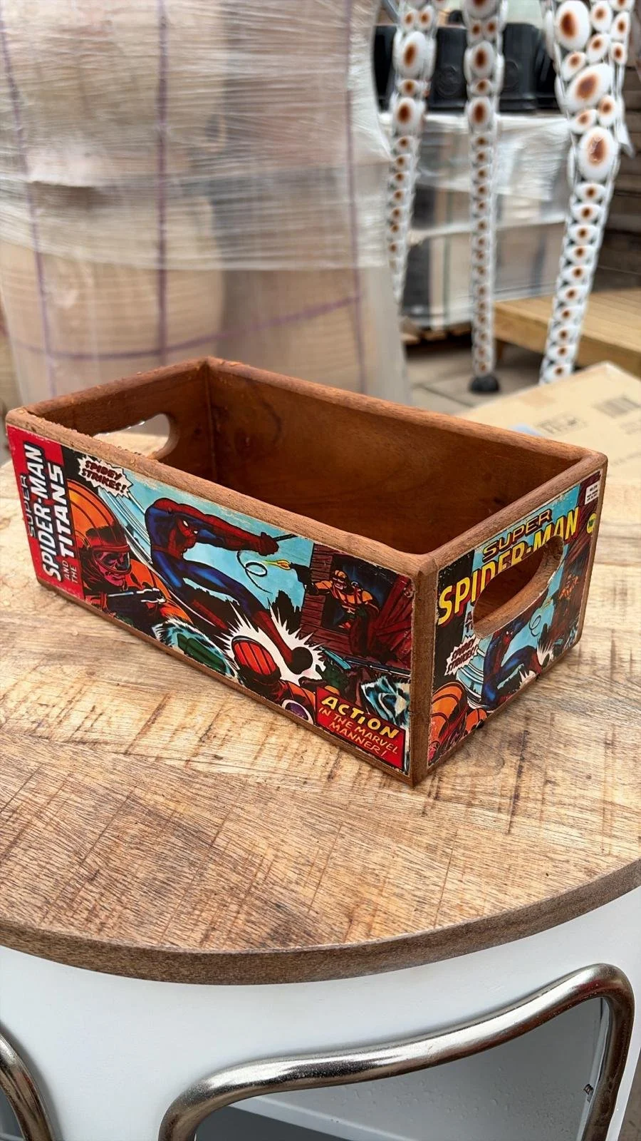 Vintage Super Spider-Man And The Titans Comic Shellfish Nesting Box
