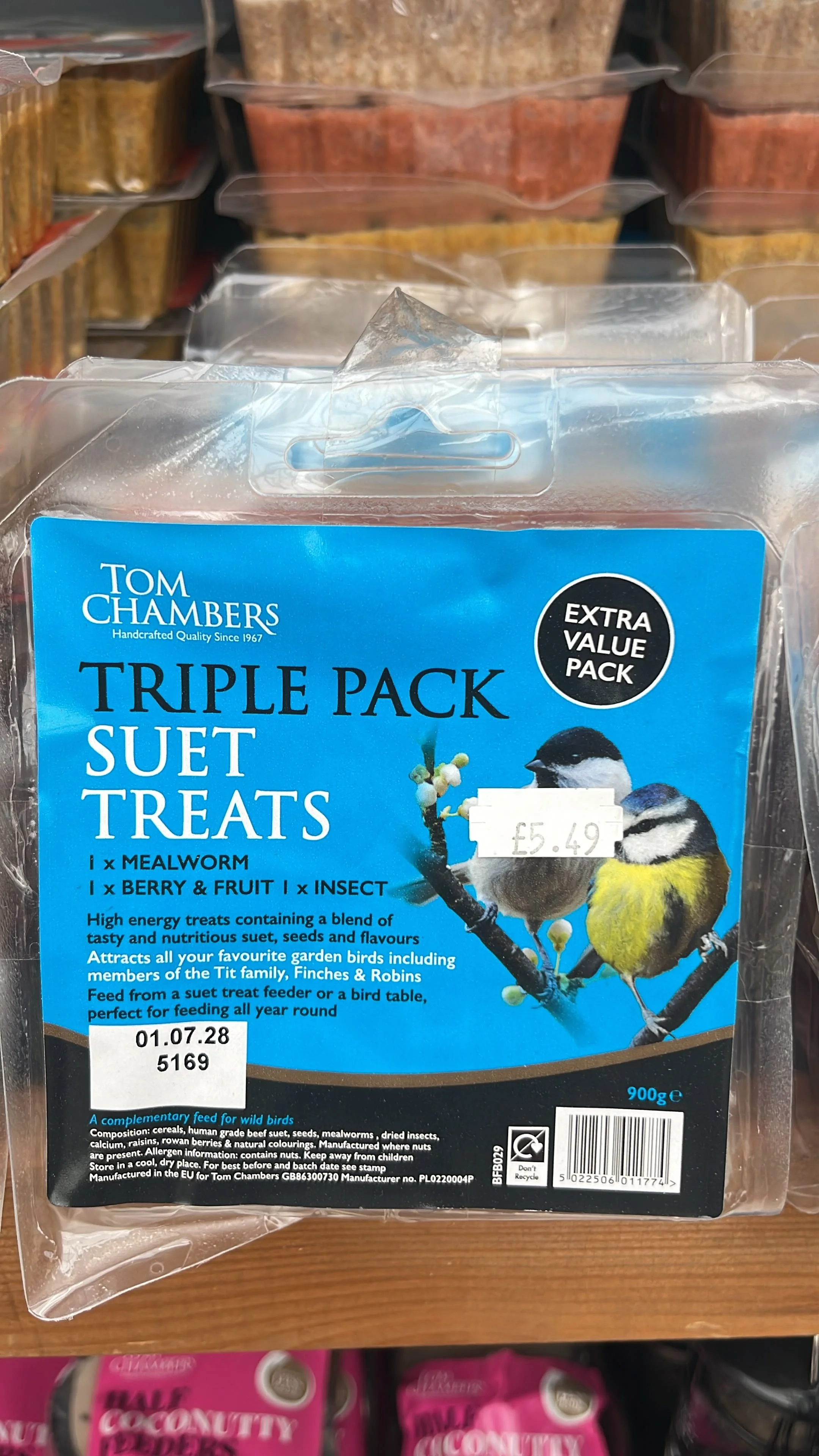 Tom Chambers Triple Pack Suet Treats