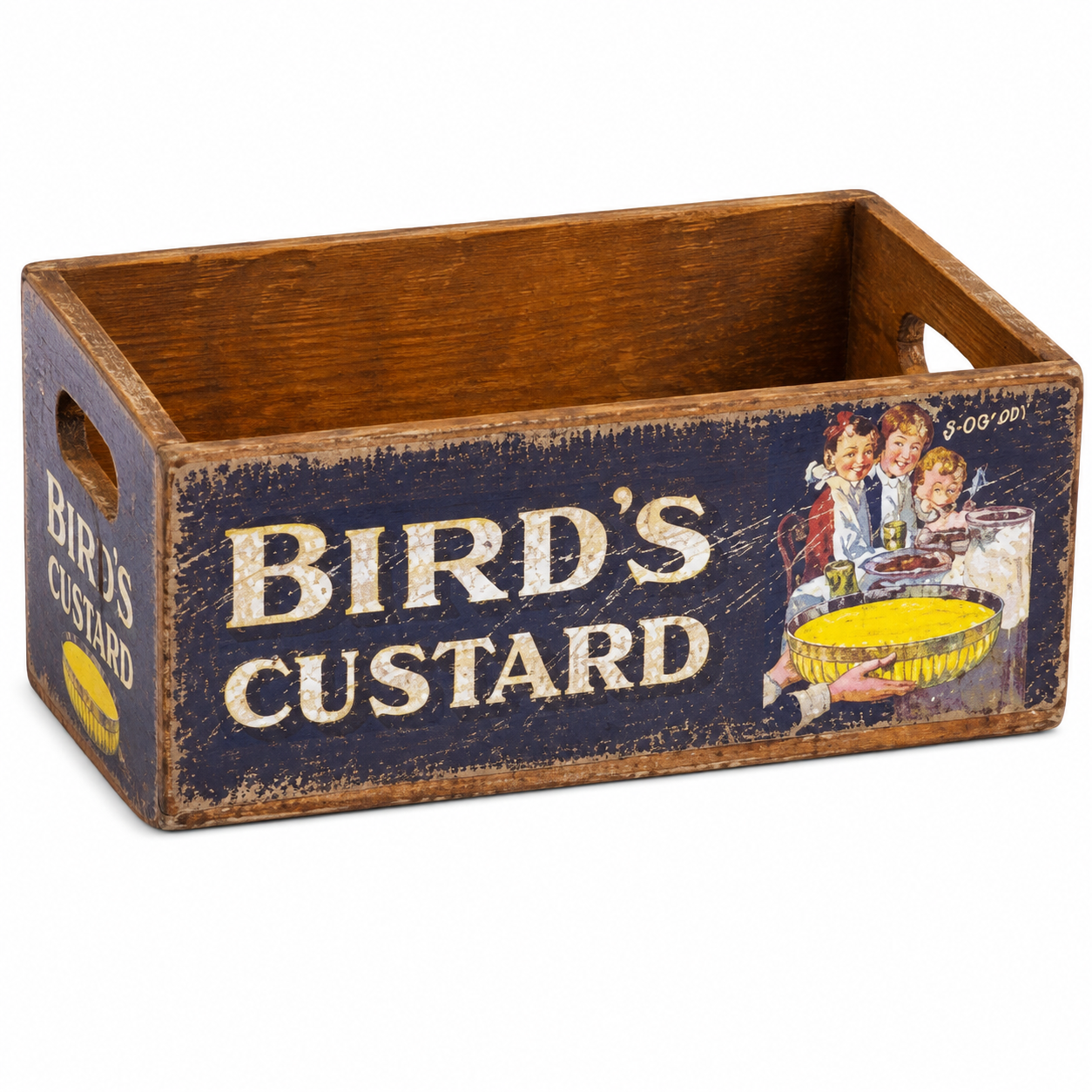Vintage Bird’s Custard Advertising Shellfish Nesting Box