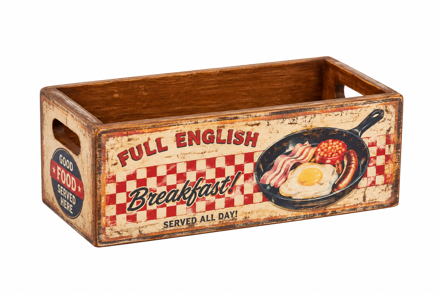 Vintage Full English Breakfast Shellfish Nesting Box