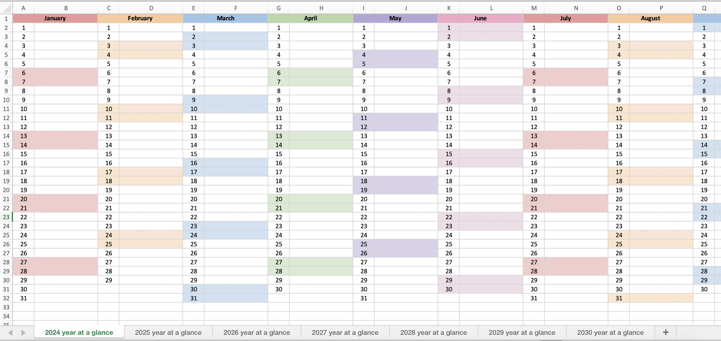 Calendrier des sessions d'informations - 2024