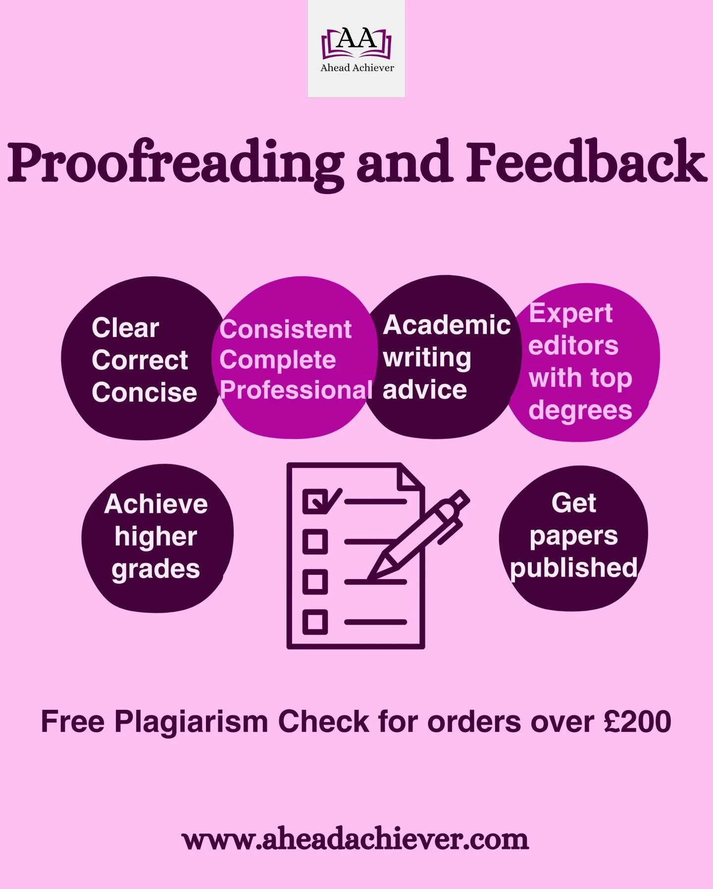 There are three primary stages of editing: 
1) Developmental/structural editing
2) Copyediting
3) Proofreading
​
Proofreading is the final quality check before handing in your work, and universities typically allow and often encourage seeking externa