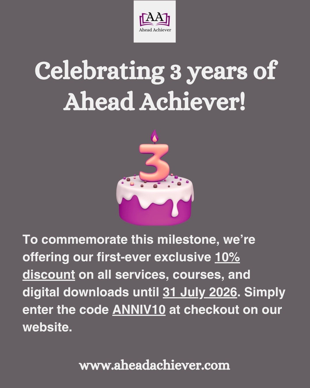 🎉 Celebrating 3 years of Ahead Achiever! 🎉
​
Since our founding in Macau in July 2023 and our expansion into the UK in 2024, Ahead Achiever has proudly supported hundreds of students in creating brighter academic futures.
​
To commemorate this mile