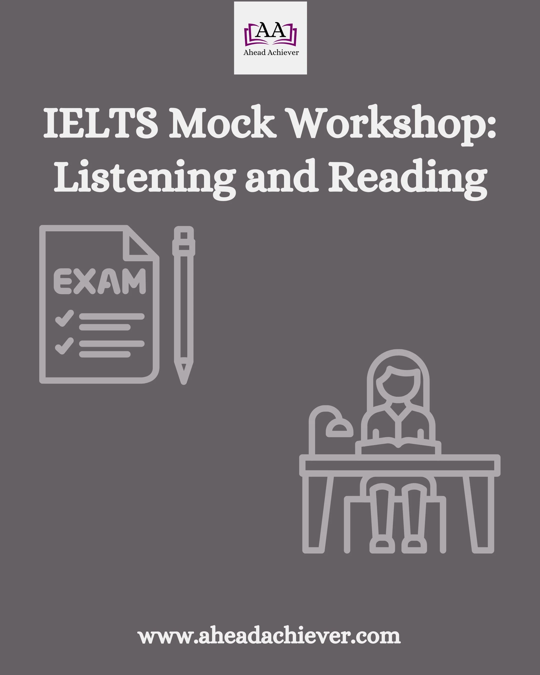 Curious about what the IELTS exam is like? Join our mock workshop for an authentic IELTS Listening and Reading experience. Our mock workshop offers hands-on practice and expert feedback to help you improve and prepare effectively for the test.
​
Join