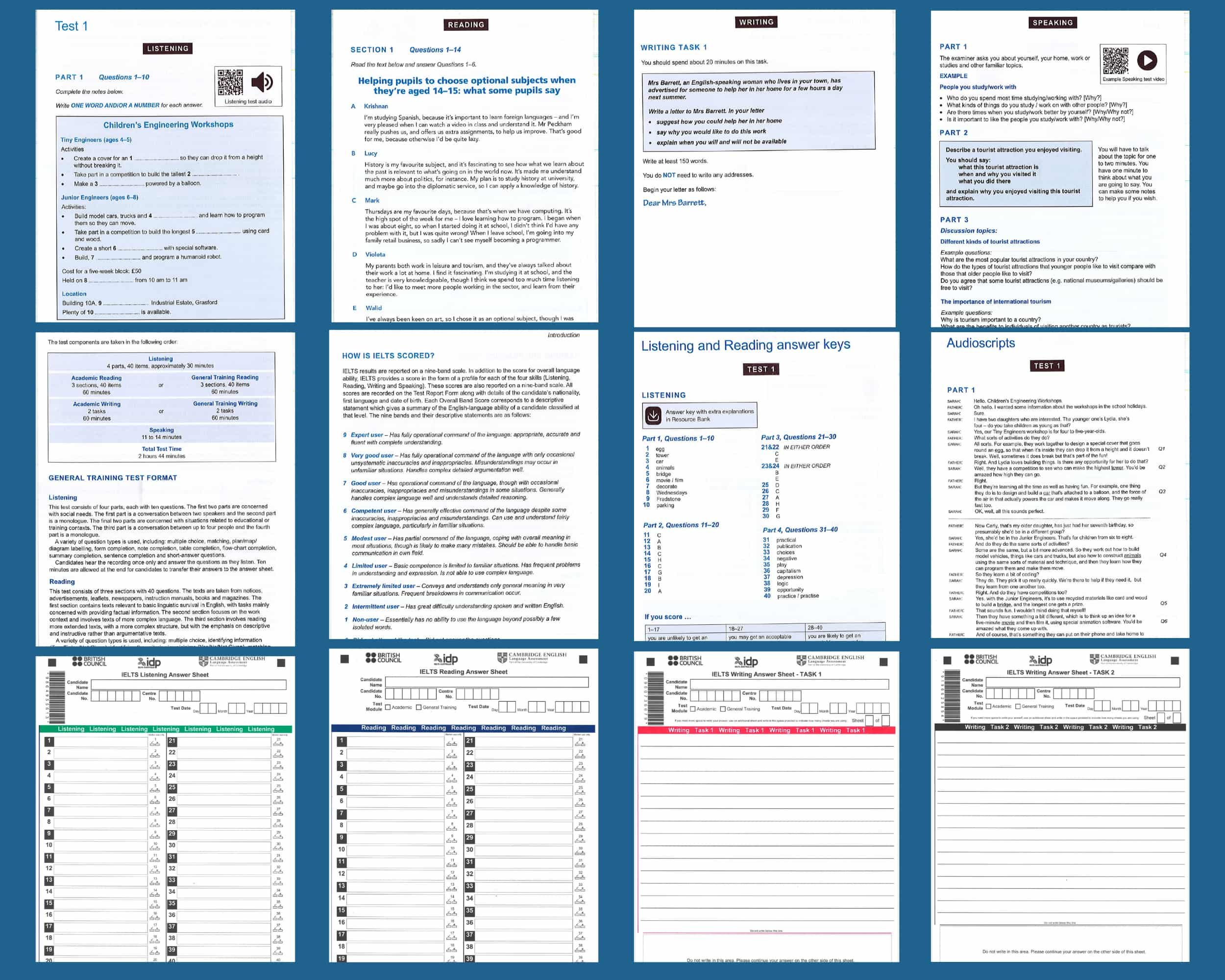 Cambridge IELTS General Training 16 Test 1 (with answers, sample answers, answer sheets, audio and audioscripts)