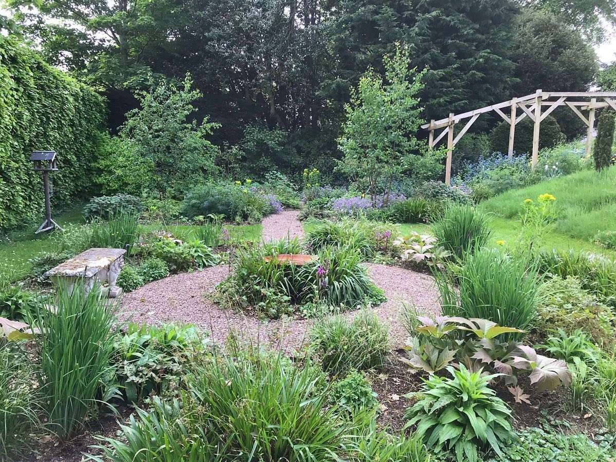 Working on a final phase of this project in Melrose. We have introduced porcelain stone fingers to create a central pathway and vista from the house. #gardendesign #gardendesigner #scottishgardens