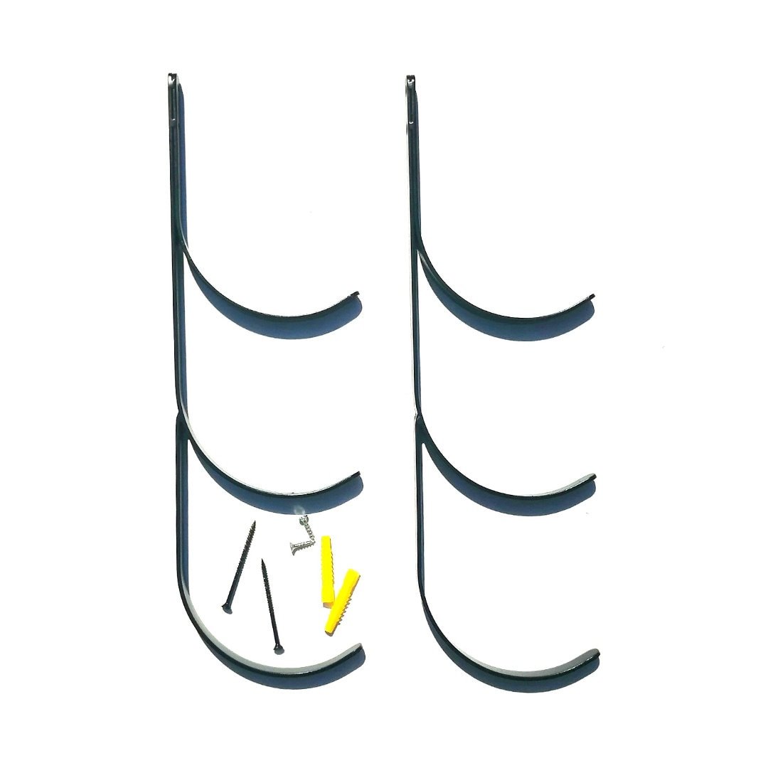 Organize your yoga mats with our sleek steel storage hooks, perfect for Yoga, Gym and Pilates Studios. Minimalist and easy to install, they also double as wall decor