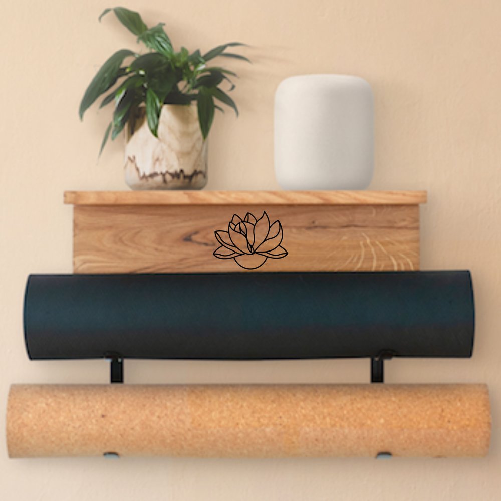 Yoga Mat Wall Holder Made With Mango Wood - YogaKargha