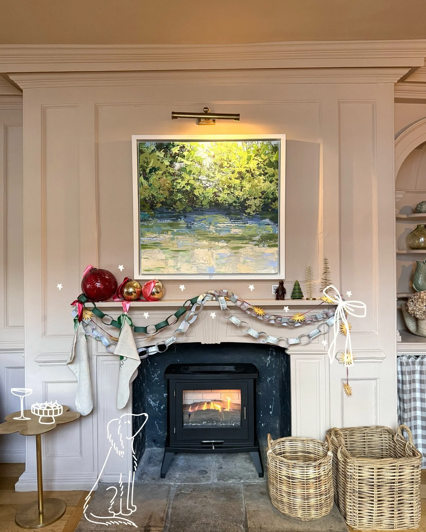 Hoover waiting patiently to see what comes down the chimney 👀

Not too late to join us throughout December - for Breakfast, Lunch &amp; Supper, and alwaaaays space for Coffees to Cocktails 🍸