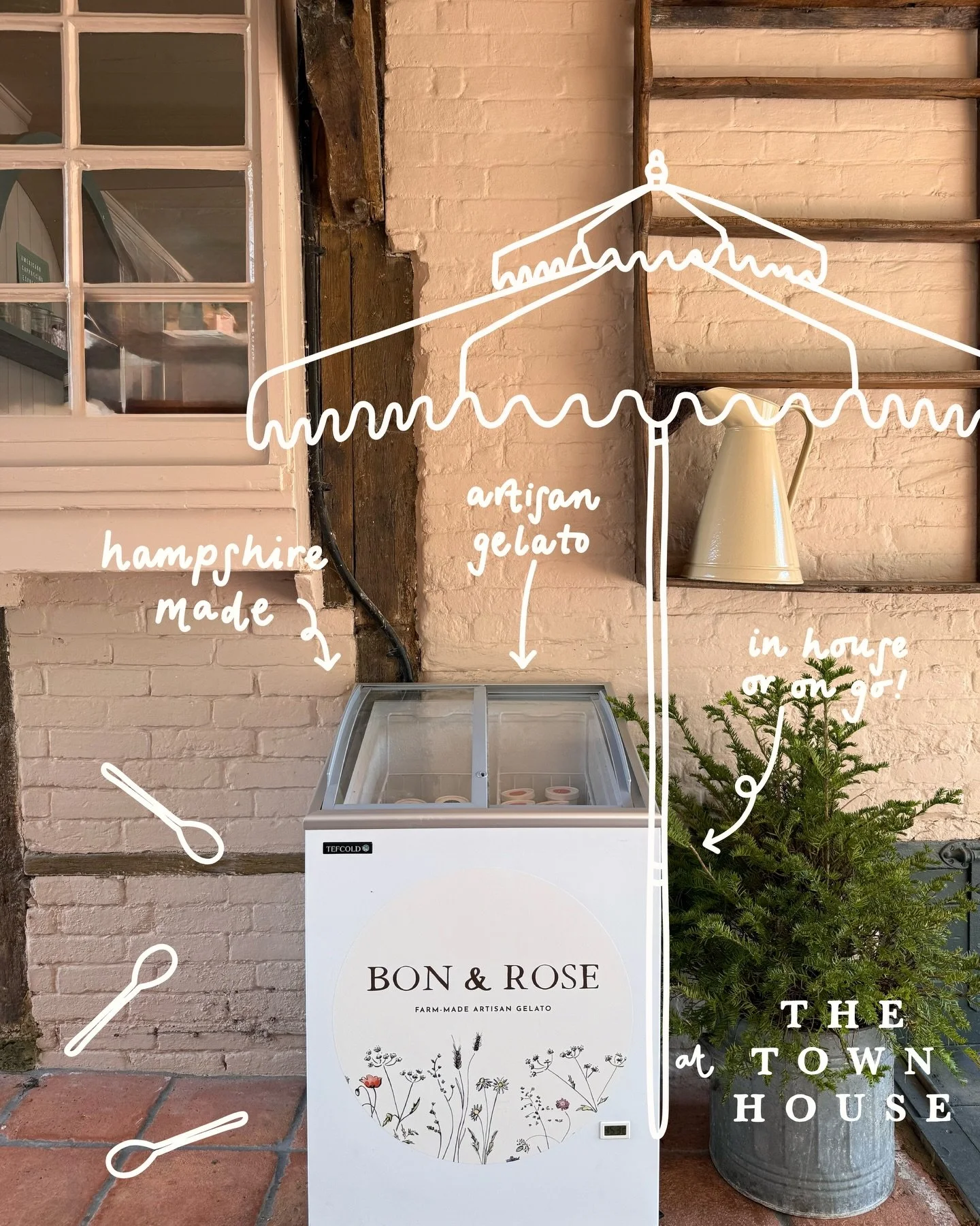 hard launching our collaboration with @bon.and.rose 🍧

available to grab from the alley way &amp; enjoy either in house, or on the move 🤍

just in time for this sun, sun, sunshiiiiiiiine 🌸

(oh &amp; soft launching our new umbrellas 👀)