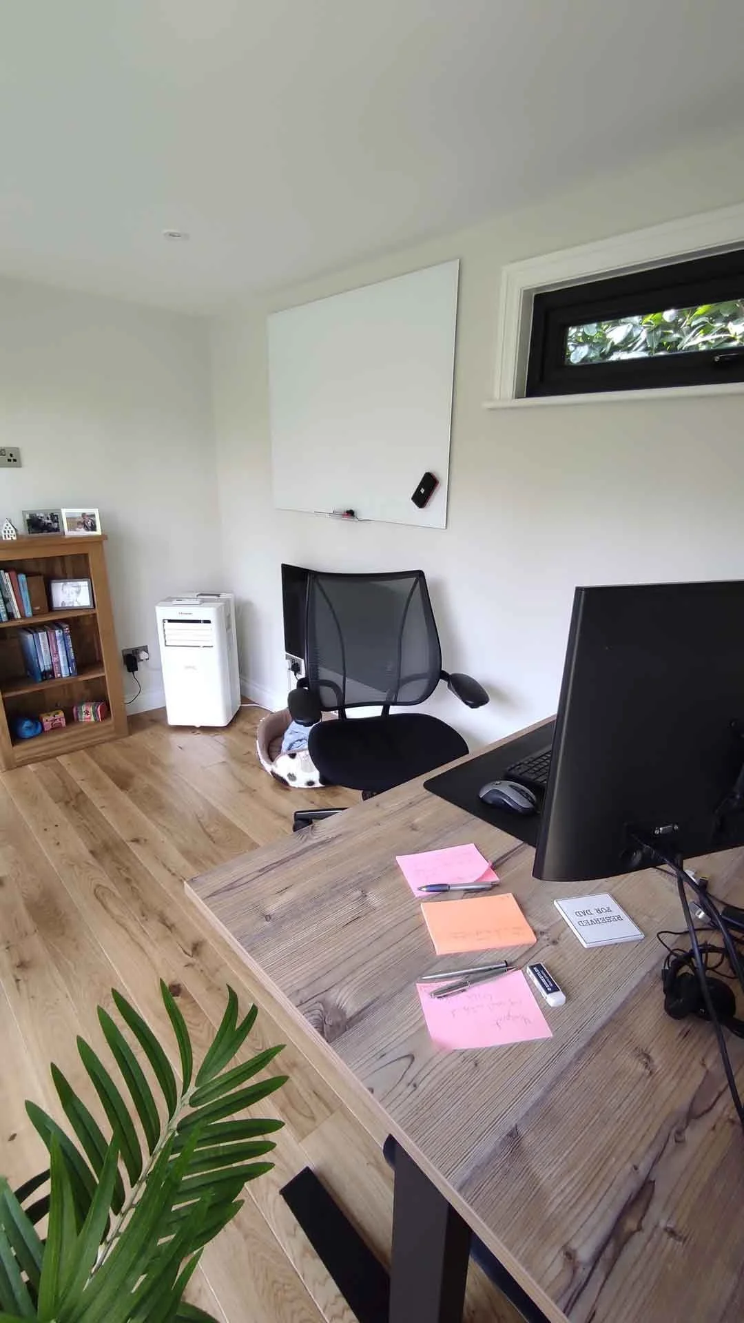 Garden Office Room Interior with Desk
