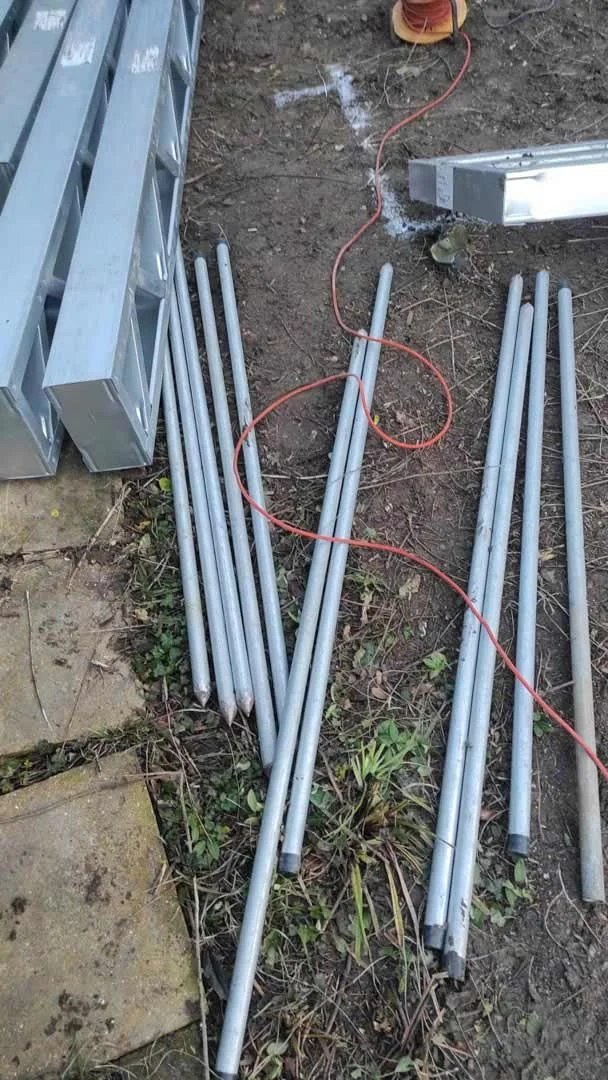 1.5m Galvanised Piling Rods