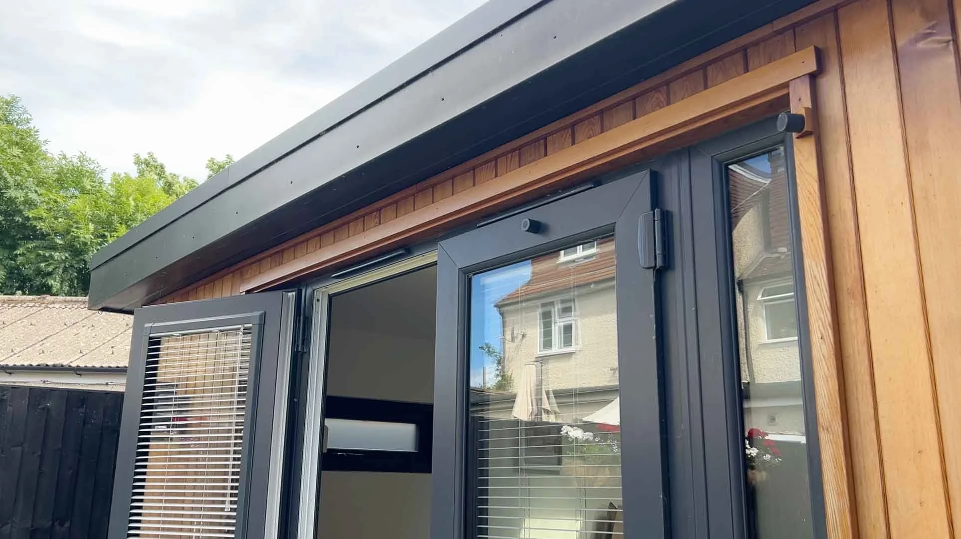 Garden Room French Door with Blinds Detail