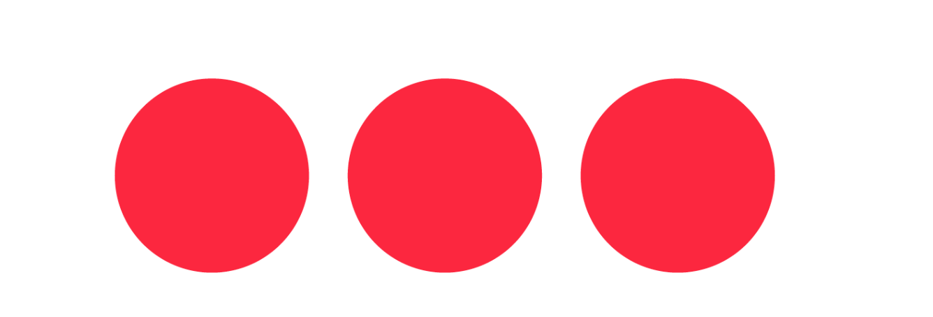 Securitas-logo Tre røde prikker på en hvit bakgrunn.