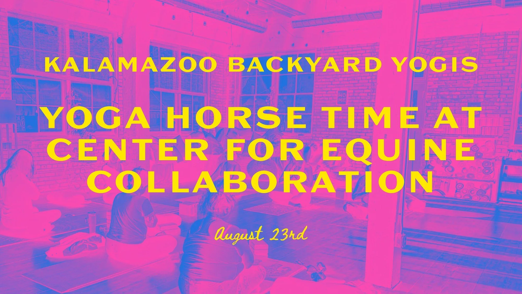 Yoga at Horse Time Center for Equine Collaboration with Kalamazoo Backyard Yogis