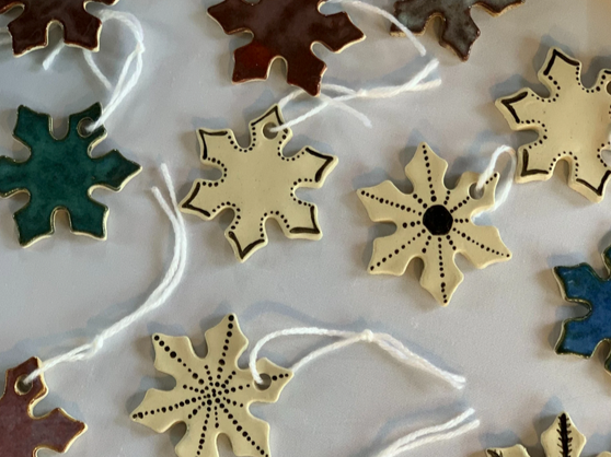 Paint Your Own Snowflake Ornaments! with Earth Body Pottery